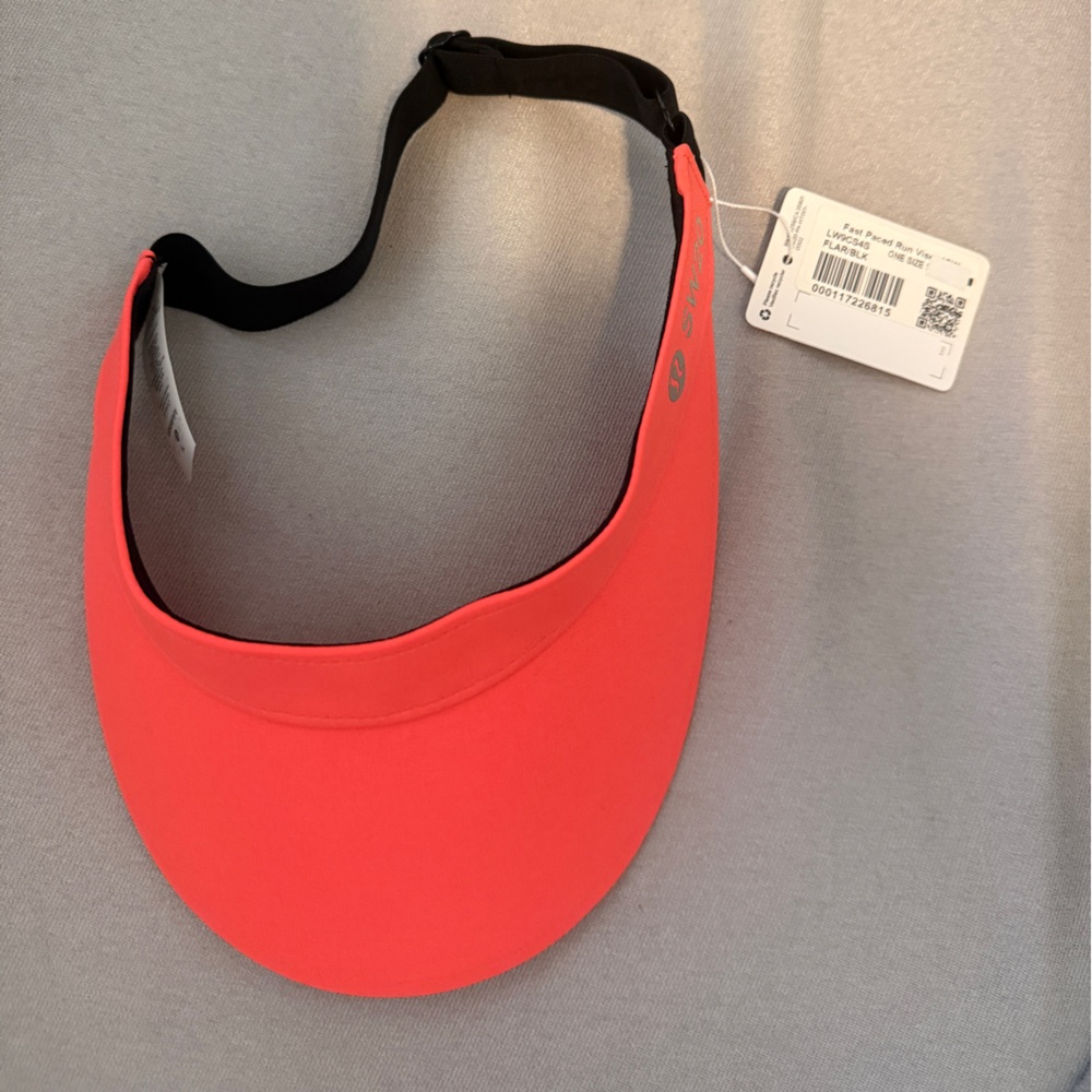 Lululemon Athletica Coral and Black Visor seawheeze 2020, NWT